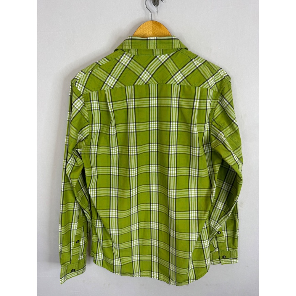 Eddie Bauer First Ascent Mens Green Plaid Long Sleeve Hiking Shirt Small - Picture 6 of 11